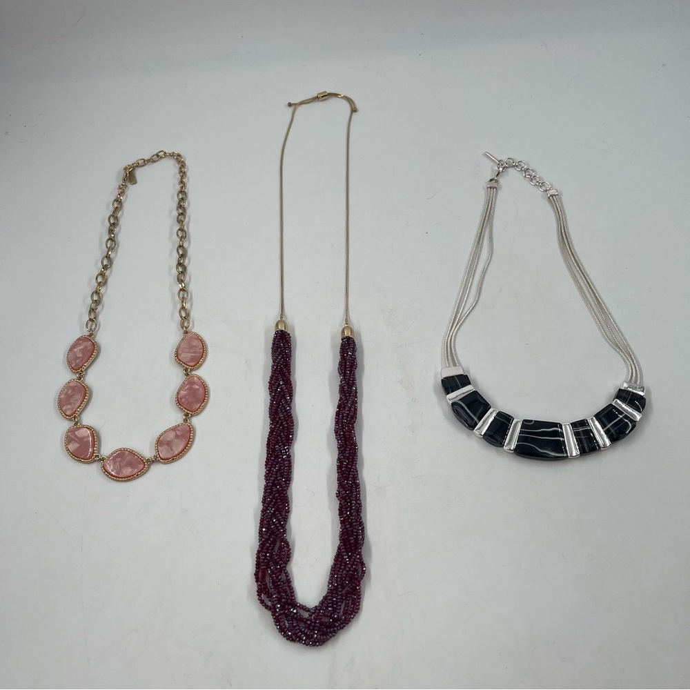 Lot of 3 Women’s Costume Jewelry Necklaces Varied Lengths